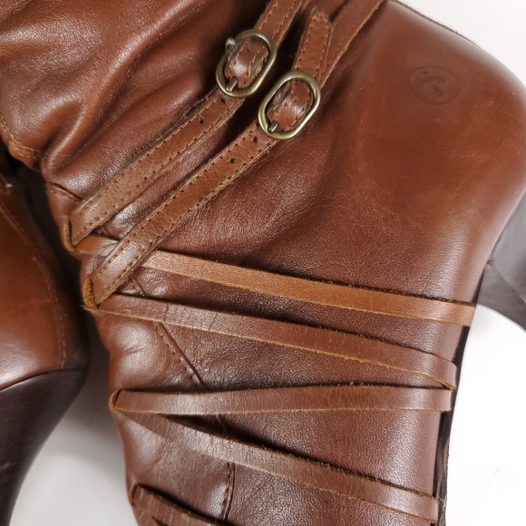 Bronx Shoes Brown Leather Ulli High Boots - Picture 4 of 12